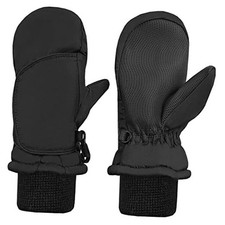 Kids Waterproof Snow Mittens Cold Weather Thinsulate Insulated 2-3 Years Black