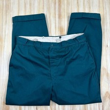 True Vintage 50s Sanforized Boat Sail Cloth 34x27 Forrest Green Work Pants