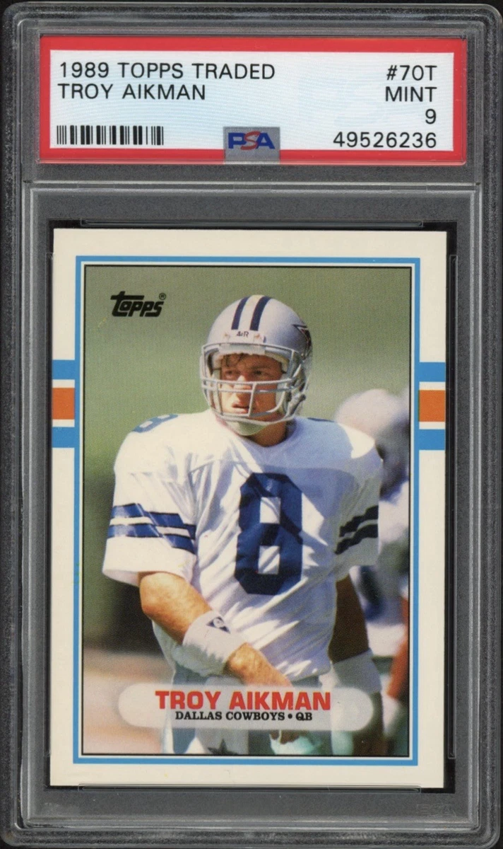 Troy Aikman Football Grade 9 Rookie Sports Trading Cards