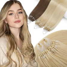 Micro Link Loop Tip Human Hair Extensions Micro Loop Remy Russian Real Hair 200s