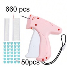Micro Tagging Gun Fine Stitch Sewing Gun Quick Clothing Fixer Pink Set