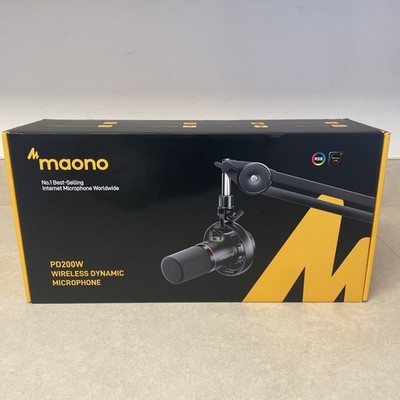 MAONO PD200WS Hybrid Wireless Podcast Microphone for PC, XLR USB Dynamic Mic Kit