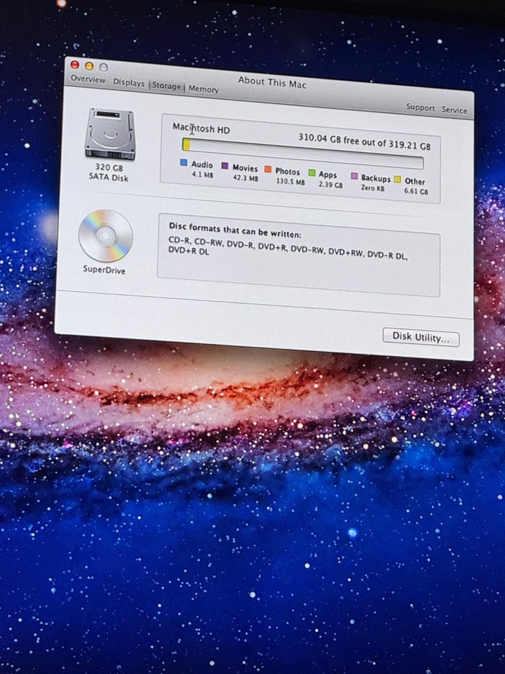 Apple Mac Mini Mid 2010 A1347 Core 2 Duo 2.4GHz 2GB RAM 320GB w Keyboard / Mouse - Image 4 of 4