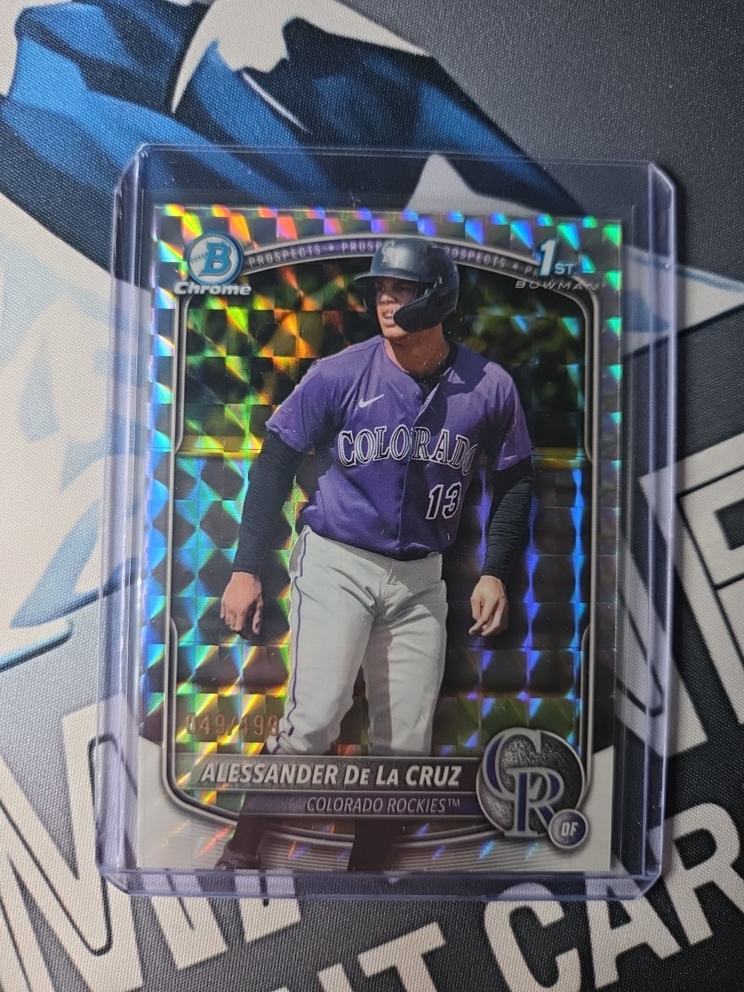 2025 Bowman Chrome 1st Geometric Refractor /499 Alessander De La Cruz