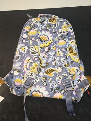 Vera Bradley Large Campus Backpack Charmont Meadow Gray 