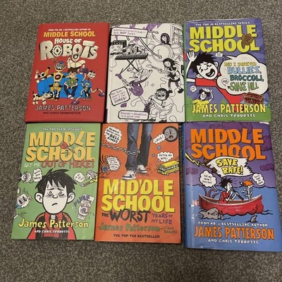 James Patterson Middle School X 6  books Robots, Save Rafe, Bullies, Get me Out 