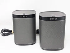 Pair Sonos Play:1 Wireless Smart Speakers - Black,  Used