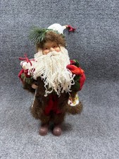 Christmas Santa Claus Standing Figure Rustic Decor