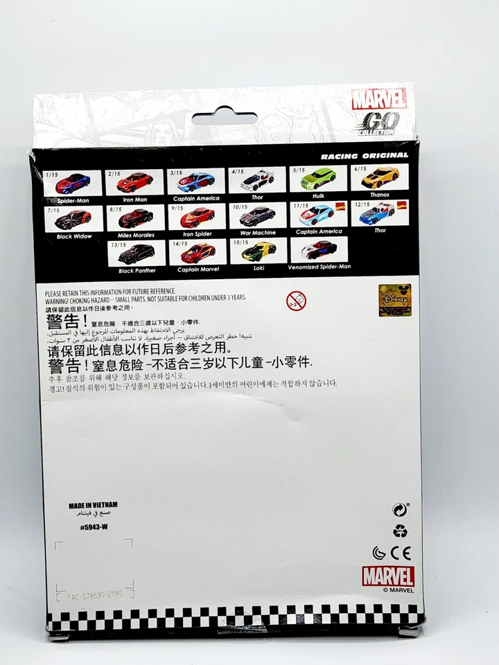Disney Marvel Go Colección de Coches 10pk Spider-Man, Hulk, Thor *Importación Difícil de Encontrar  Foto 2 de 4