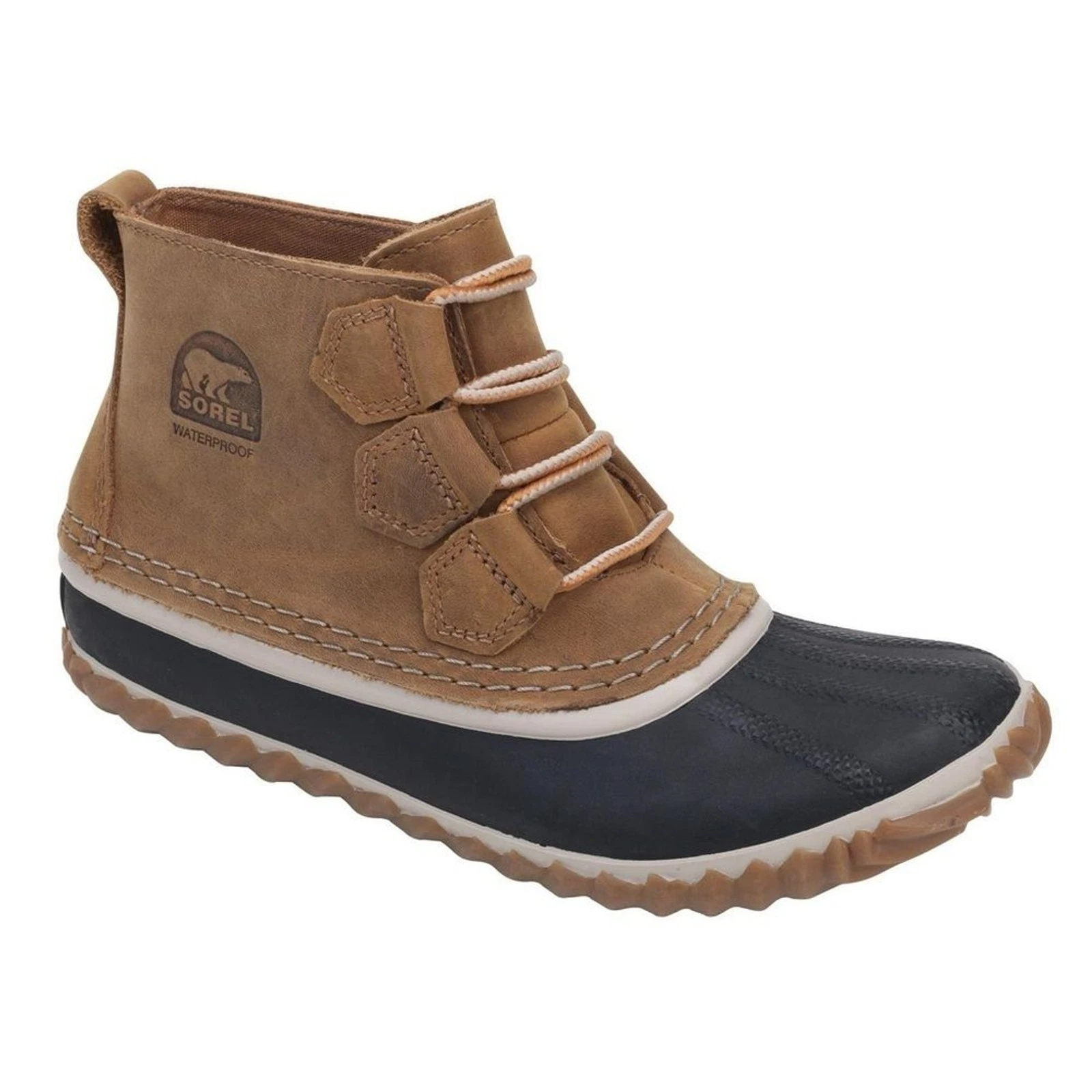 SOREL Out N About Waterproof Leather Women Duck Boots Brown NL2133-286 Size 8