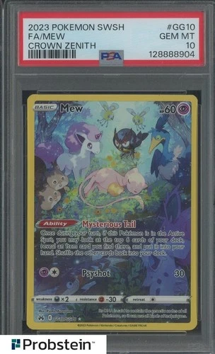 2023 Pokemon SWSH Crown Zenith #GG10 FA/MEW PSA 10 GEM MINT