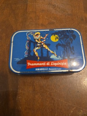 Vintage SCATOLETTA FRAMMENTI DI LIQUIRIZIA (Licorice) Metal Container