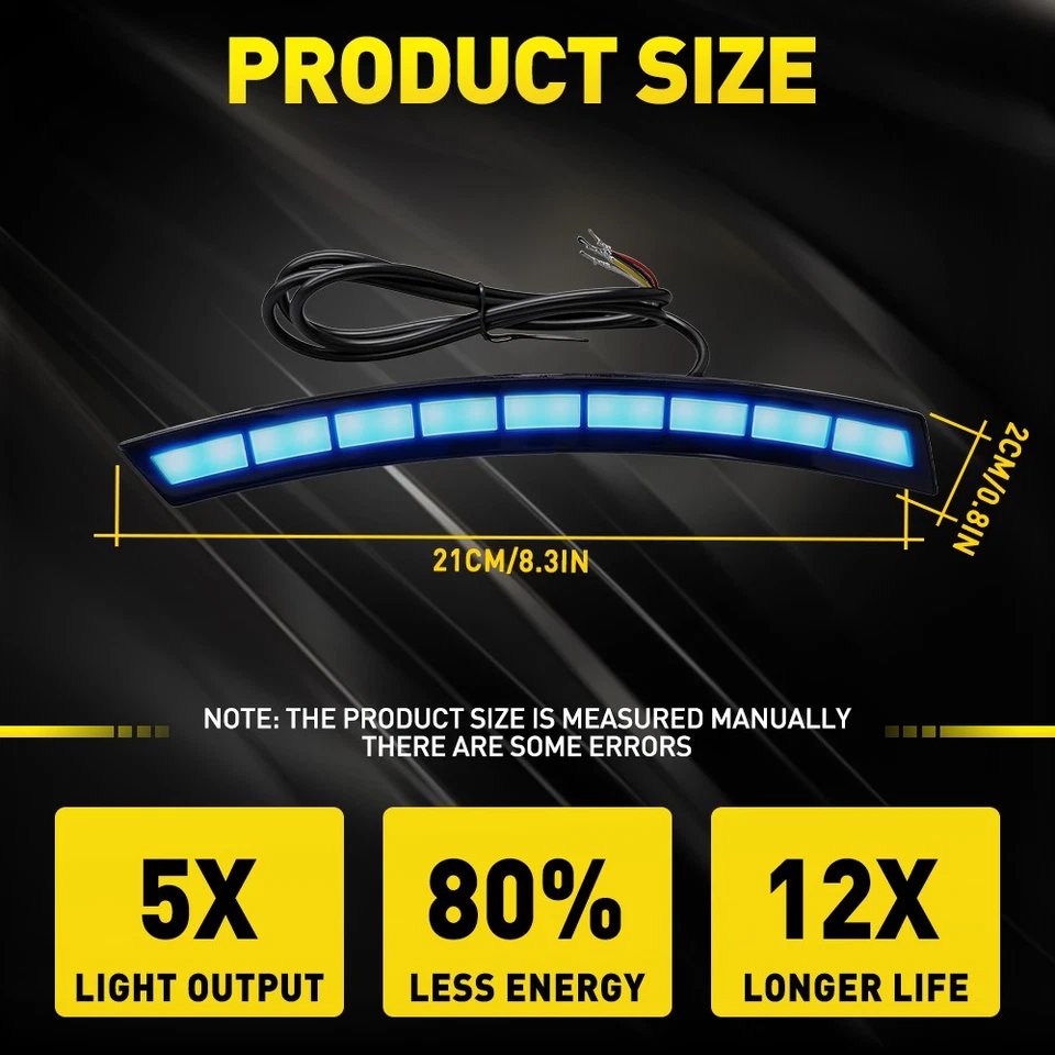 Luces de circulación diurna LED laterales azul ahumado ámbar blanco para Honda CR-V 2023-2024 Foto 3 de 4