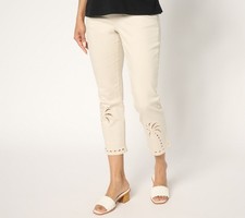 Belle by Kim Gravel Women's Plus Sz Pants 22 Regular TripleLuxe White A686204