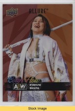 2024 Upper Deck Allure AEW Color Flow Red Orange Hikaru Shida #CF-2 READ 02v3