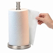 Paper Towel Holder Stand Countertop With Heavy Weighted Stainless Steel Base Fre
