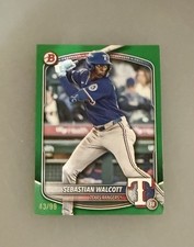 2025 Bowman Draft #BD-169 Sebastian Walcott Base Green 43/99 BJST
