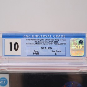 DS FINAL FANTASY CRYSTAL CHRONICLES RING OF FATES - GRADED CGC 10 A++ NEW Sealed