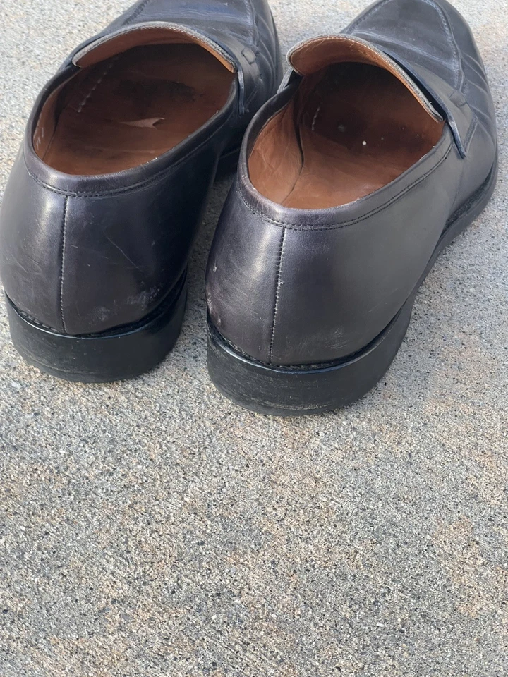 Mocassim Polo Ralph Lauren Vintage Couro Preto Penny, feito em banco na Itália tamanho 9,5 D - Imagem 2 de 4