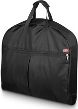 Heavy Duty Garment Bag for Travel 43''Waterproof Suit Bag for Men Foldable Black