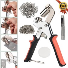 Eyelet Pliers Kit + 500 Metal Eyelets Hole Puncher Makers Leather Fabric Tool