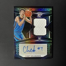 2022-23 Panini Obsidian Chet Holmgren Rookie Patch Auto /99 Thunder RPA #204
