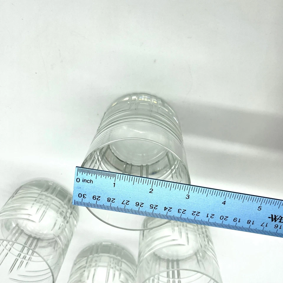 Lenox 眼镜 4 件套切割水晶酒吧酒杯美国制造格伦格子风格 — 第 4/4 张图片