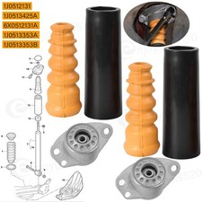 2x Staubschutz Anschlagpuffer Hinten + Domlager kit AUDI VW Golf Bora Polo 6R 9N