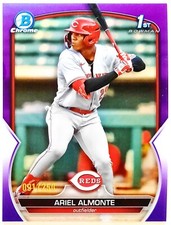 Ariel Almonte 2023 1st Bowman Chrome #BCP-78  Purple Parallel SP#91/250 - Reds