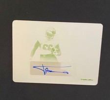 2018 Leaf Valiant  Josh Adams Auto 1 OF 1  YELLOW PRINTING PLATE,  RARE !!! RARE