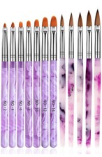 12 piece arcylic  brush set nails art manicure salon set