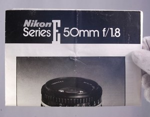 Nikon-Lens-Series-E-50mm-f-1-8-Instruction-Guide-EN-genuine-owner-039-s-manual