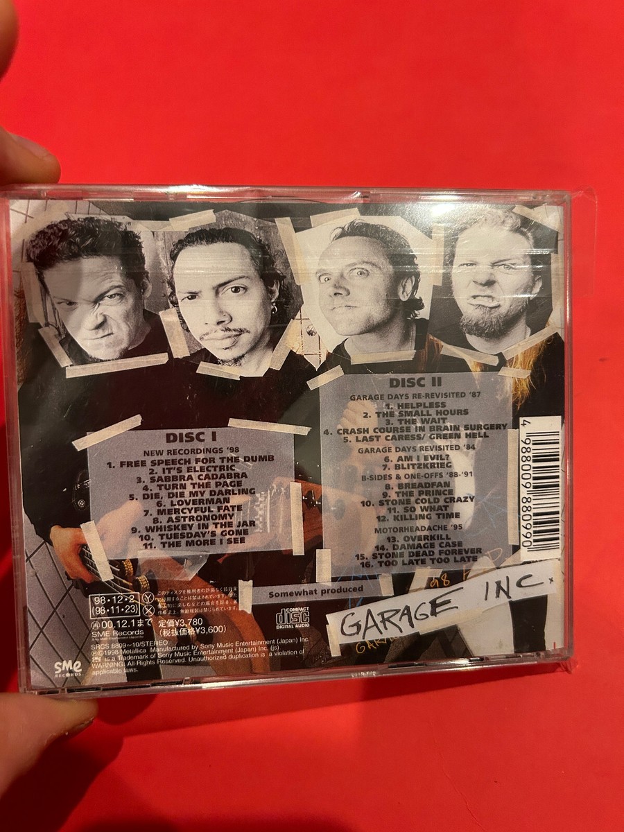 Metallica ‎- Garage Inc. Days JAPAN edition release SRCS-8809 2-CD