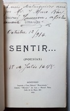 Luisi Luisa - Sentir... - Poesas - Primera Edicin - 1916 - Signed