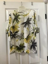 women 3/4 strappy sleeve shirt top blouse, 018WS1T02