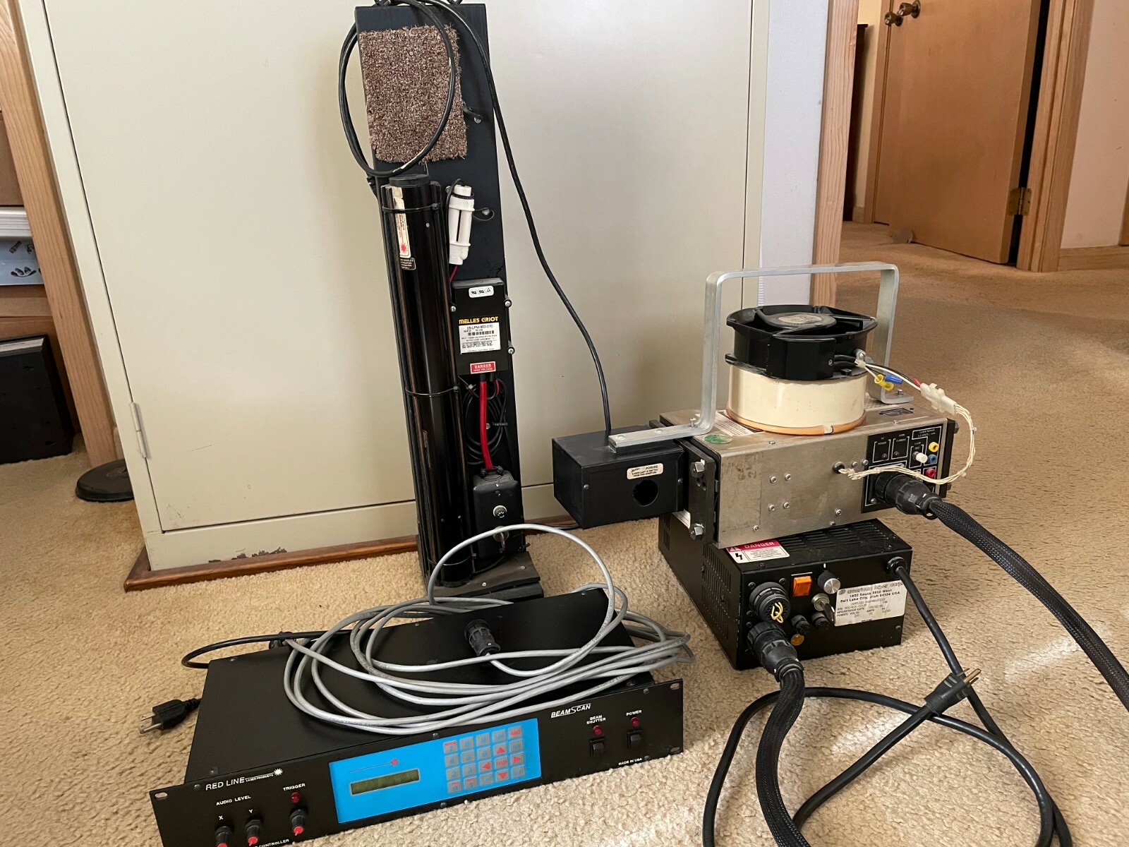 American Laser Corp 60X Argon Laser w/power supply,Redline Beamscan projector
