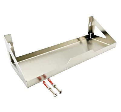 HL-PERFEKTION-IN-EDELSTAHL Edelstahl massiv Gewürzregal Wandregal Gewürzhalter Regal Ablage B-39cm B-Ware