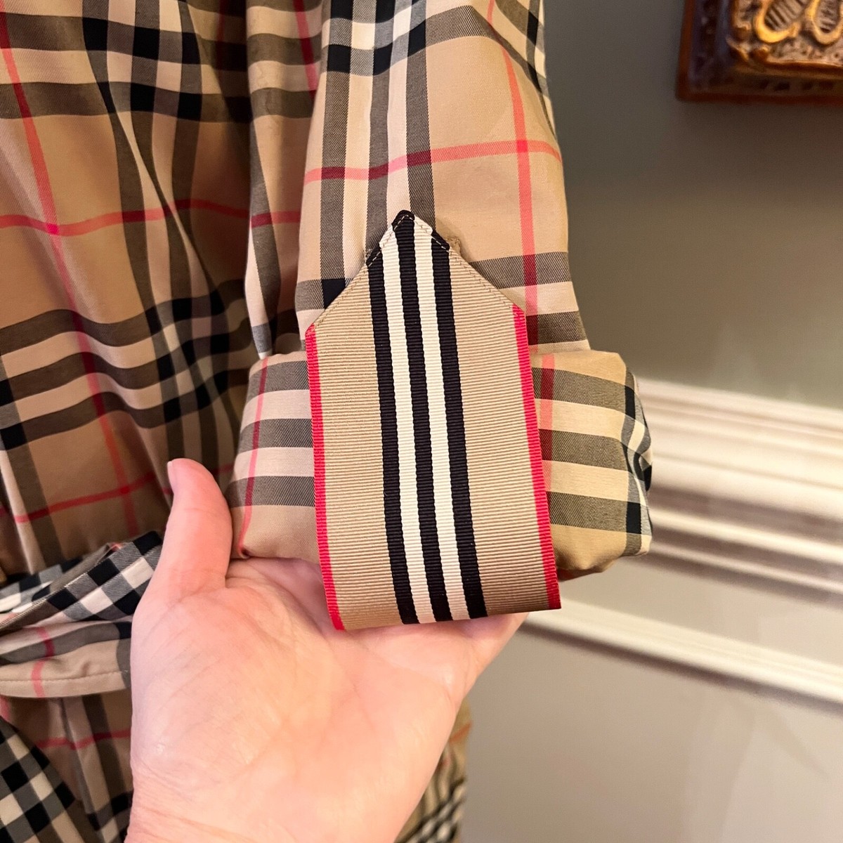 BURBERRY☆GIOVANNA チェックデザイン ワンピース 8 LADIES $1050 NWOT Burberry Giovanna Beige Check Plaid Shirtdress