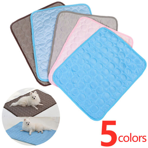 Pet Dog Cooling Mat Ice Pad Mattress Cat Cushion Summer Sleeping Cool Bed Mat - Photo 1 sur 24