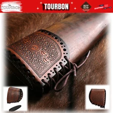 TOURBON Leather Rifle Shoulder Recoil Pad Shotgun Stock Shooting Protector Cover