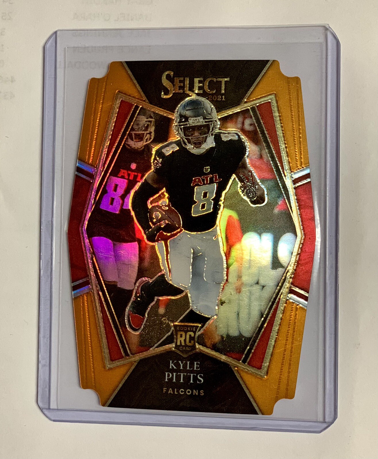 2021 Panini Select Kyle Pitts RC Premier Level Orange Die Cut #/249 SP