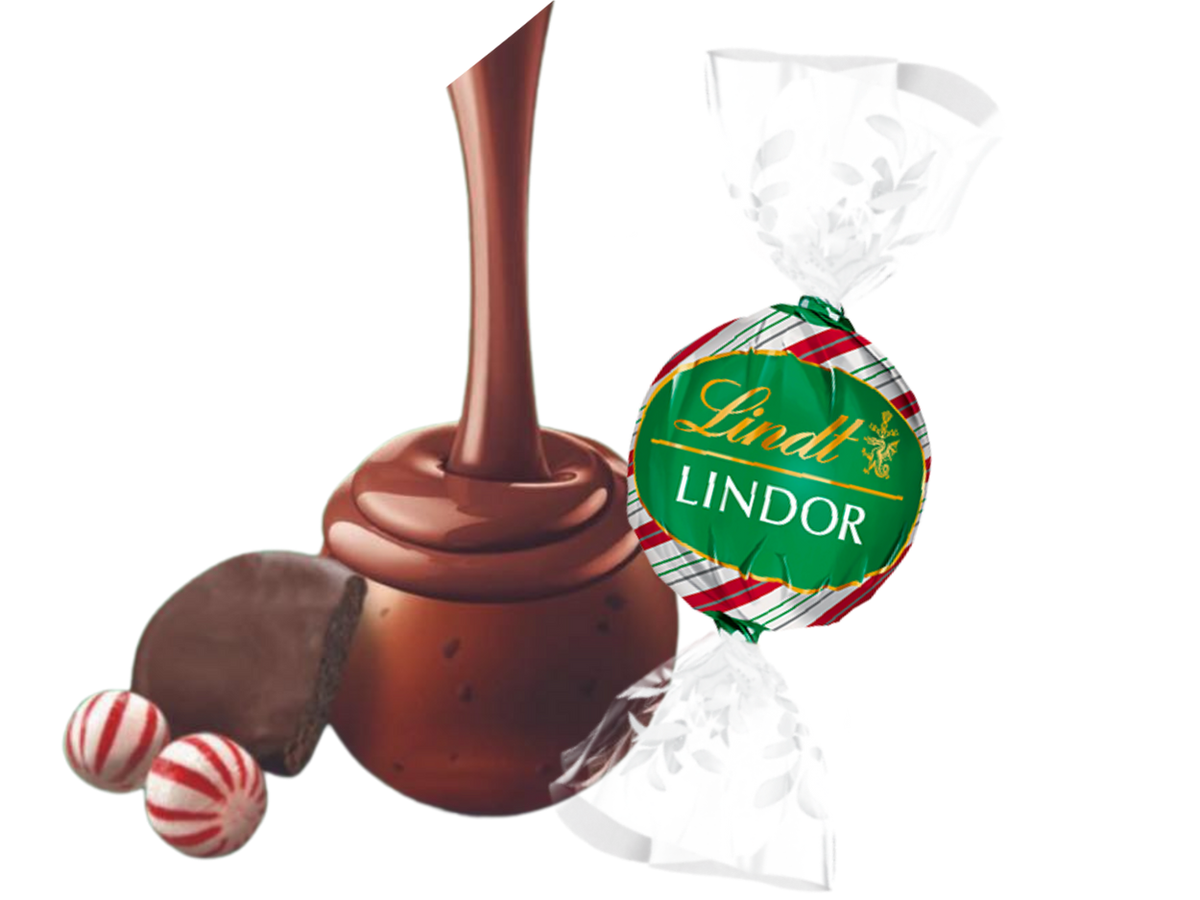 Lindt Lindor PEPPERMINT COOKIE MINT MILK CHOCOLATE christmas