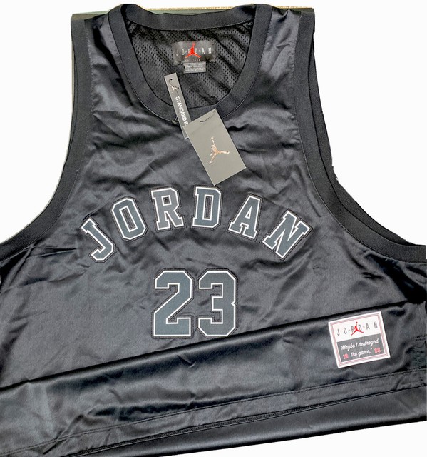 Nike Air Jordan Jersey Shirt Satin Flight Tank 23 Jumpman Retro Men