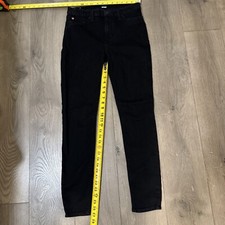 Hudson Black Cotton Blend Blair Super Skinny HighRise Womens Denim Jeans Size 28