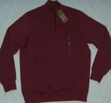 New Mens Dockers 1/4 Zip Pullover Size M Zinfandel MSRP 60