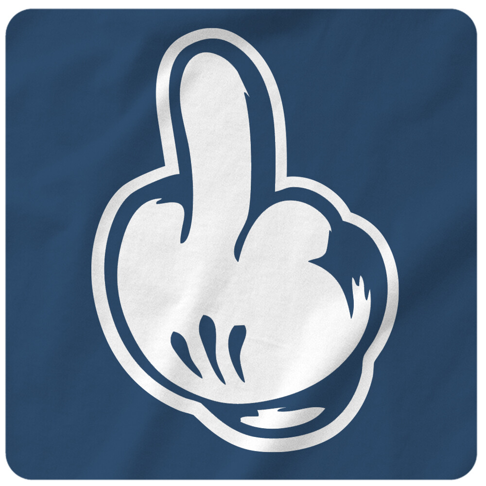 Hey Mickey! Cartoon Middle Finger T-Shirt - FUNNY 80's Theme Park