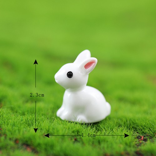 Mini Rabbit Resin Fairy Ornament Miniature Garden Figurine Animal Decor Supply - Picture 5 of 7
