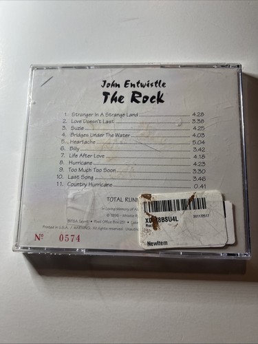 John Entwistle The Rock CD 1996 Whistle Rhymes Numbered 0574 The Who NEW SEALED - Bild 3 von 4