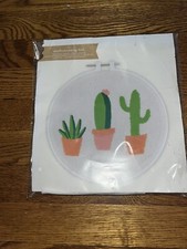 Cactus Plants Easy Embroidery Kit