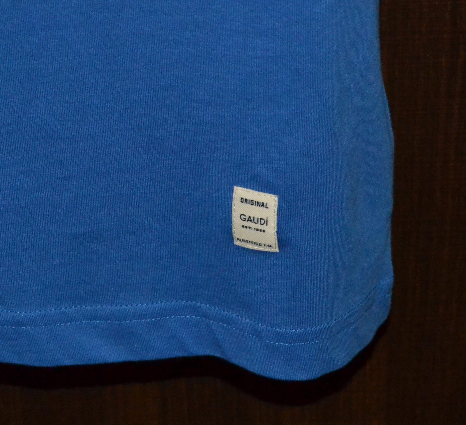 Gaudi Jeans Men's  Blue Cotton V-Neck  T- Shirt Shirt Size 3XL Slim Fit image 4